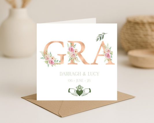 Grá Couple Card - Picture Perfect Scrabble
