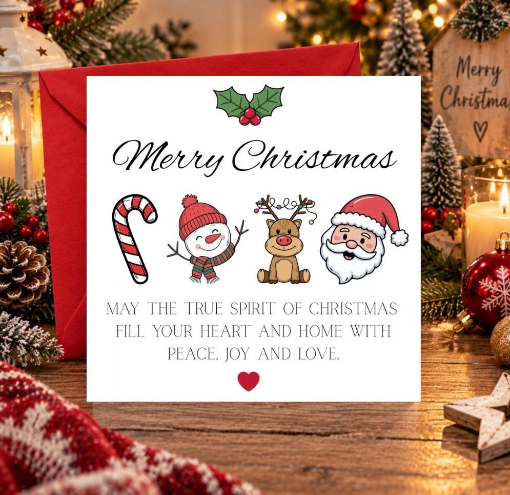 Christmas Cards-Pack of 6 Picture Perfect Scrabble