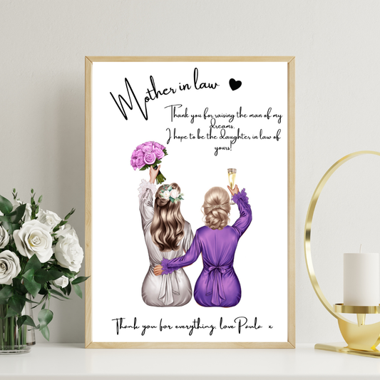 Mother in law Framed Print - Picture Perfect Scrabble