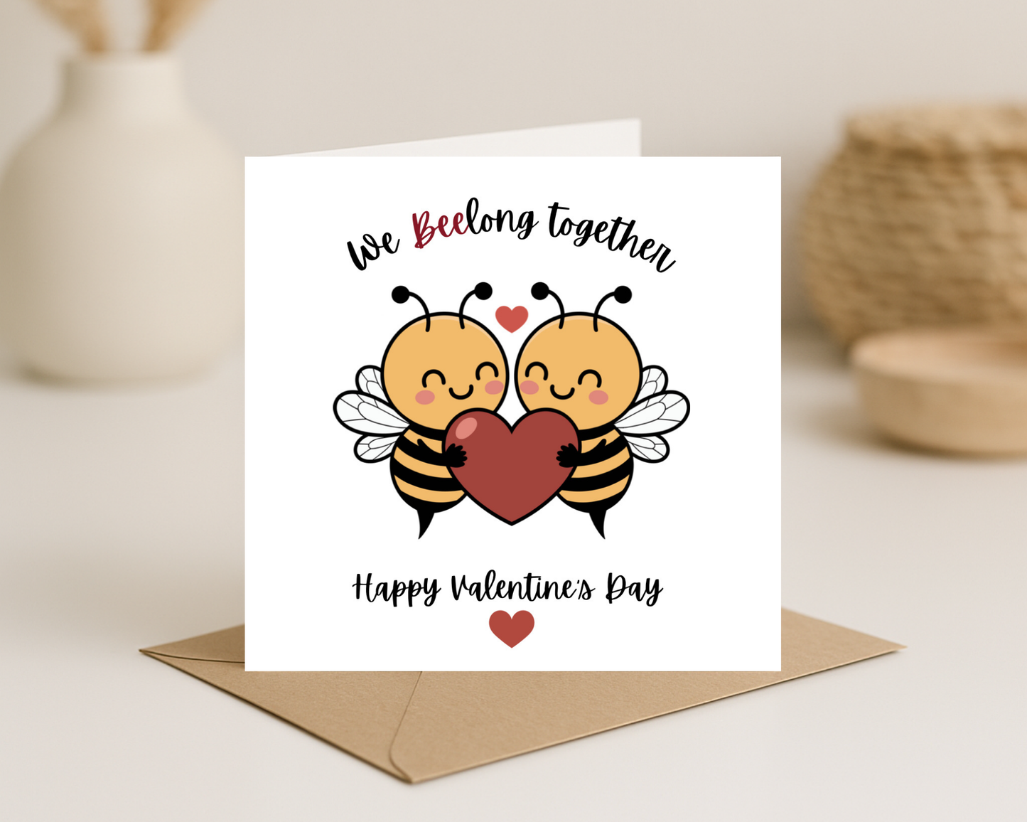 We BEElong together Valentines Day Card - Picture Perfect Scrabble