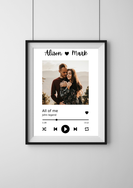 Personalised Song Print - Picture Perfect Scrabble