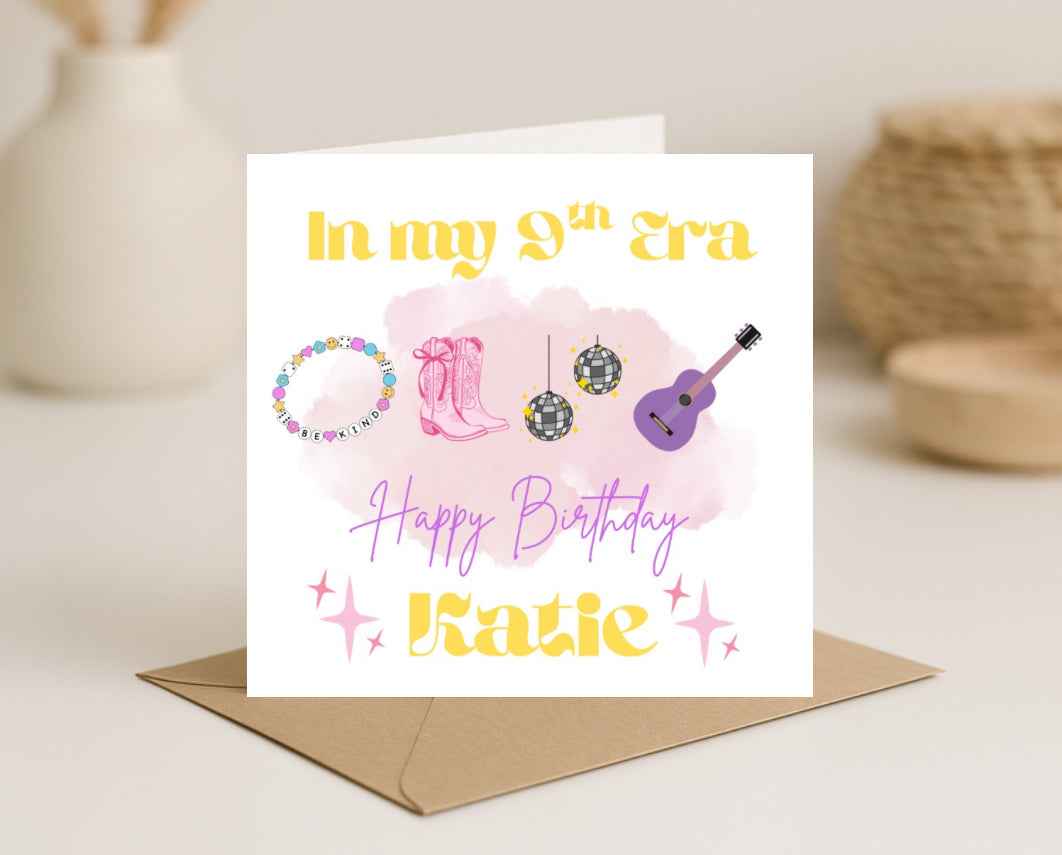 Taylor Swift Themed Birthday Card