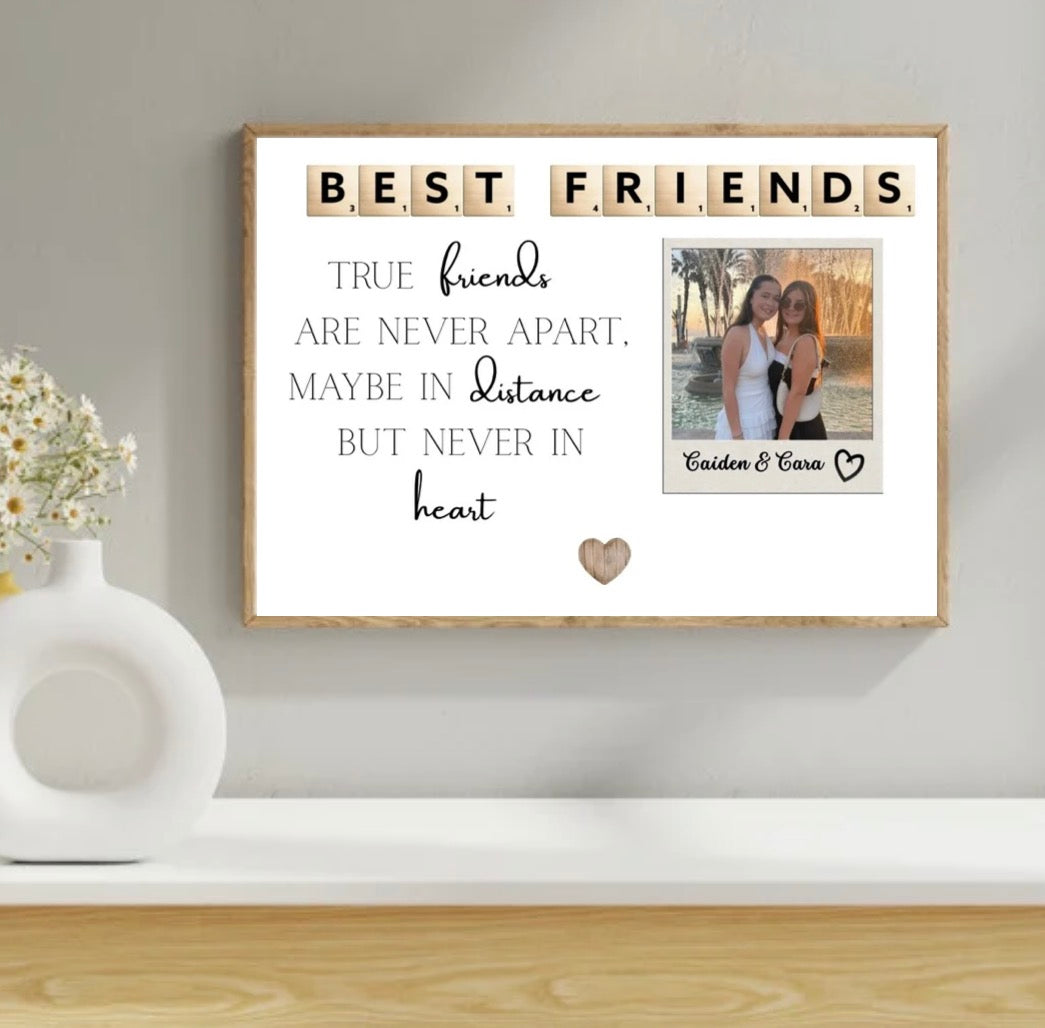 Best Friends Print Picture Perfect Scrabble