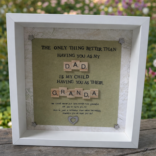 Dad-grandad frame/Partner-Dad Frame - Picture Perfect Scrabble