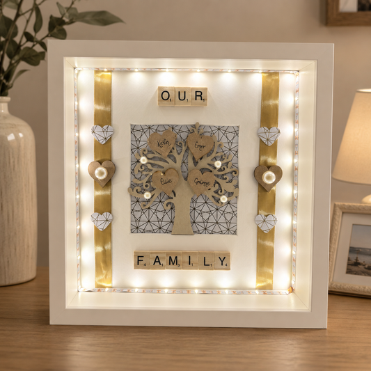 Family Tree Frame-With Lights Picture Perfect Scrabble