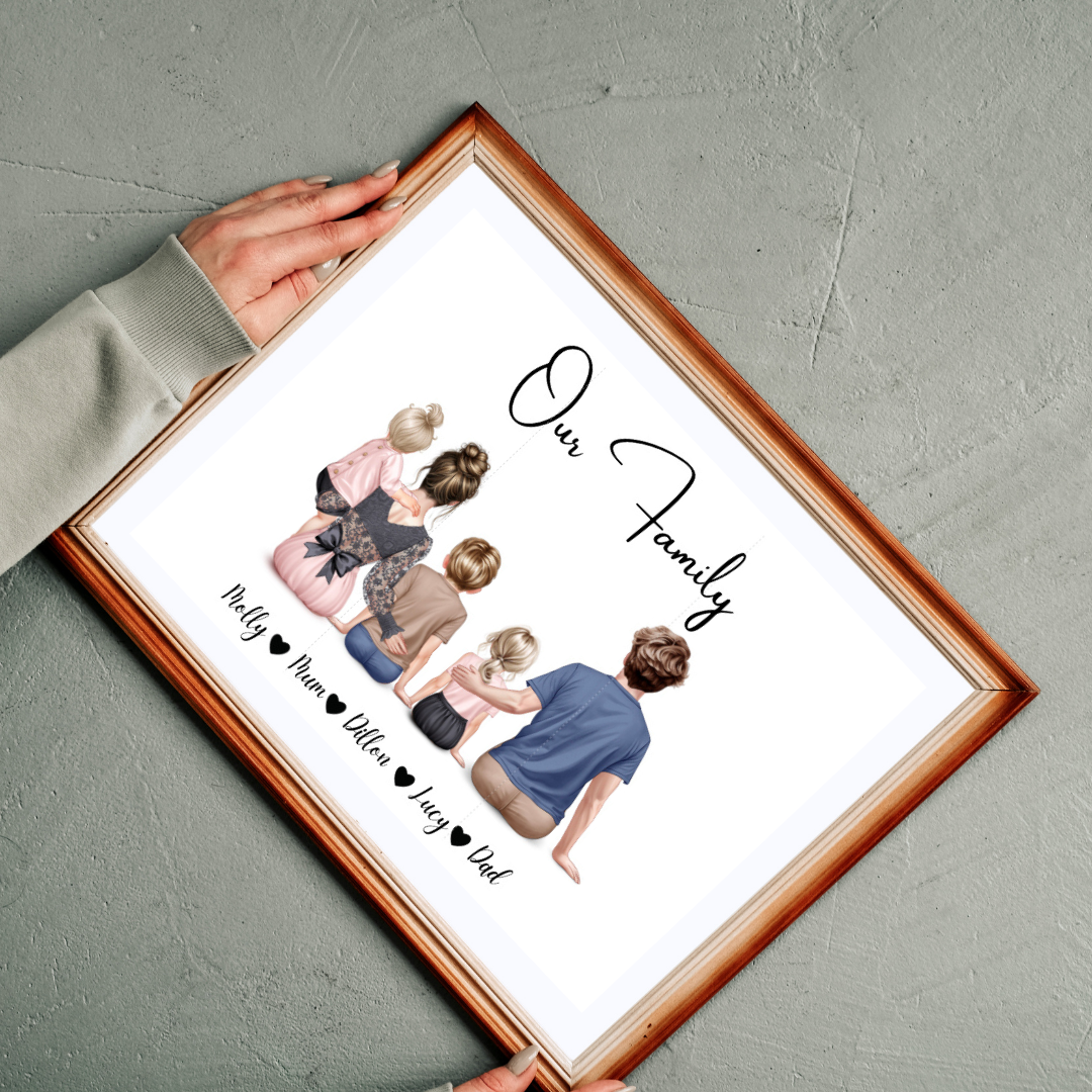 Personalised Family Framed Print - Picture Perfect Scrabble