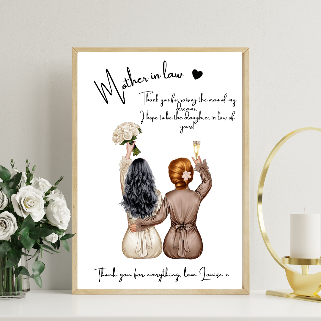 Mother in law Framed Print - Picture Perfect Scrabble