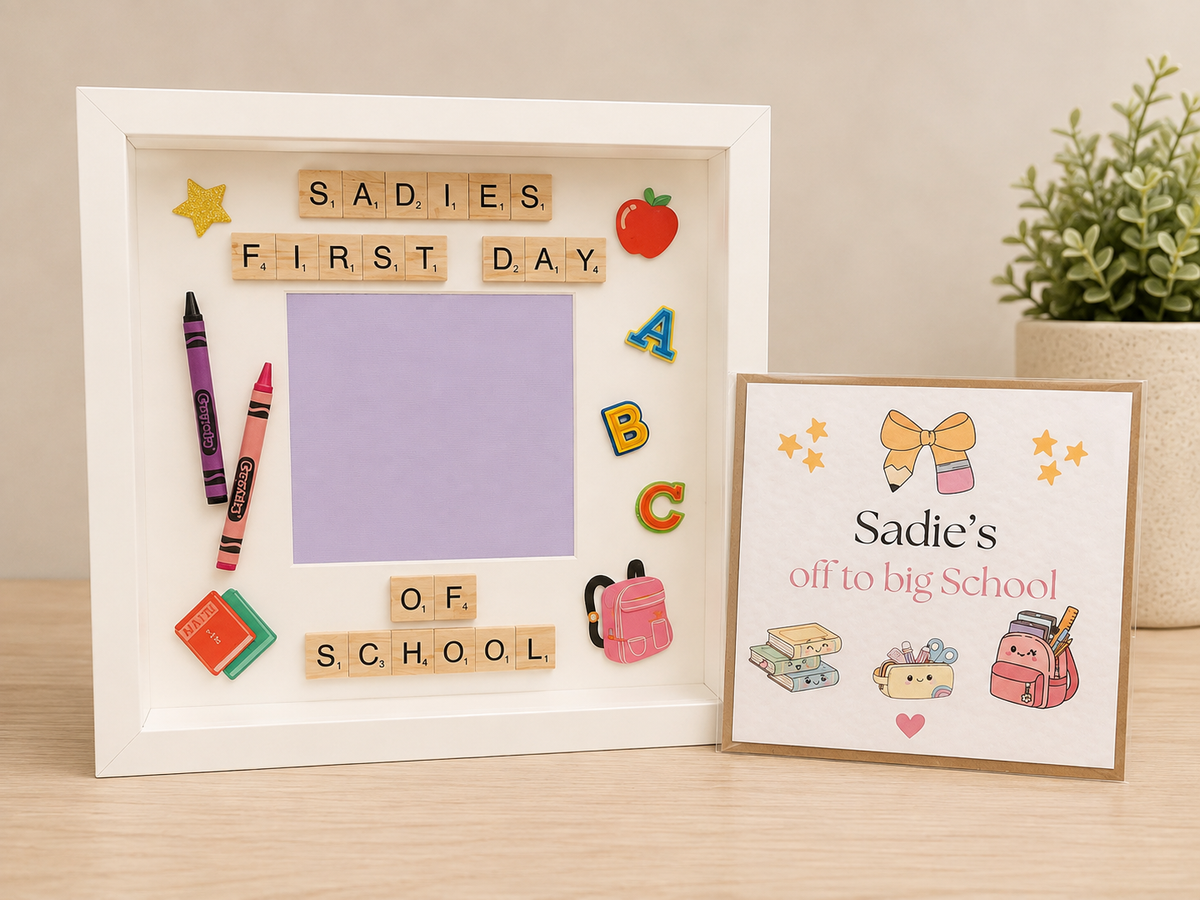 First Day of School Frame Picture Perfect Scrabble