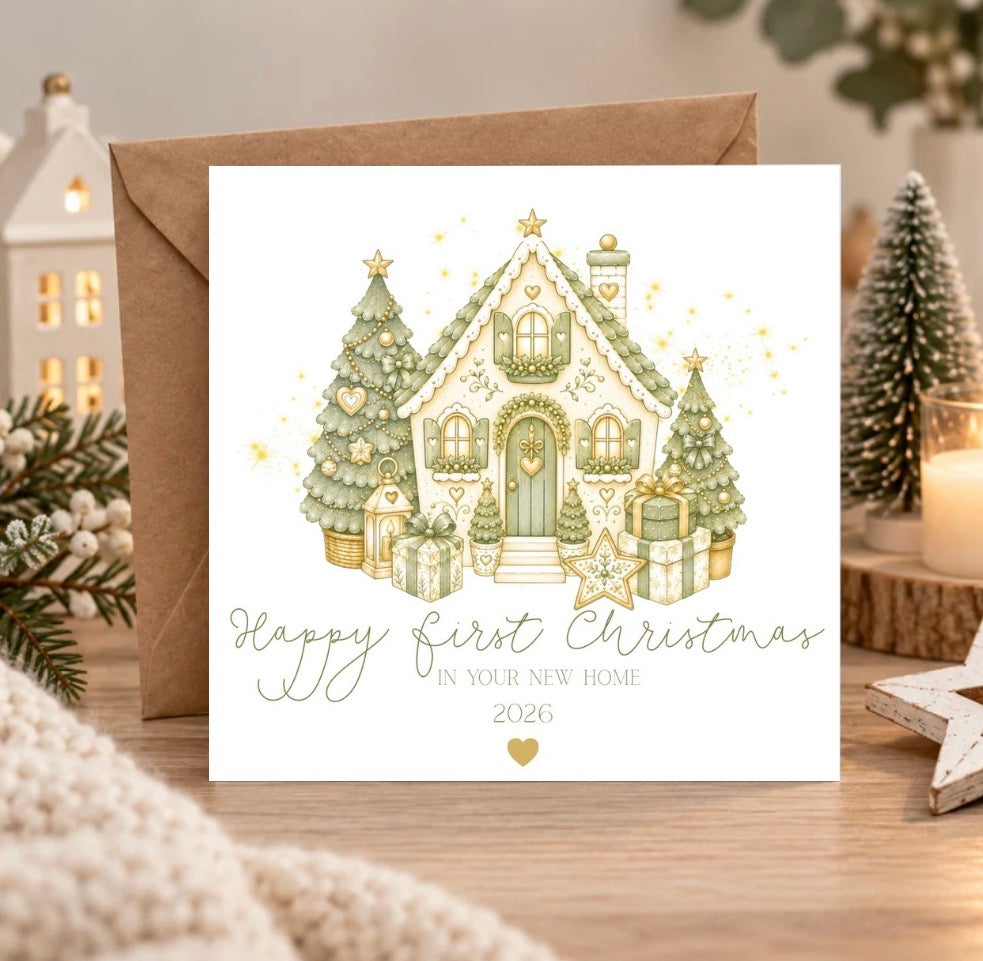 New Home Christmas Card Picture Perfect Scrabble