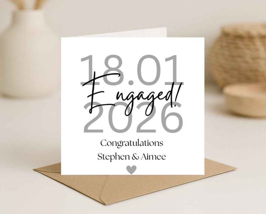 Personalised Engagement Card
