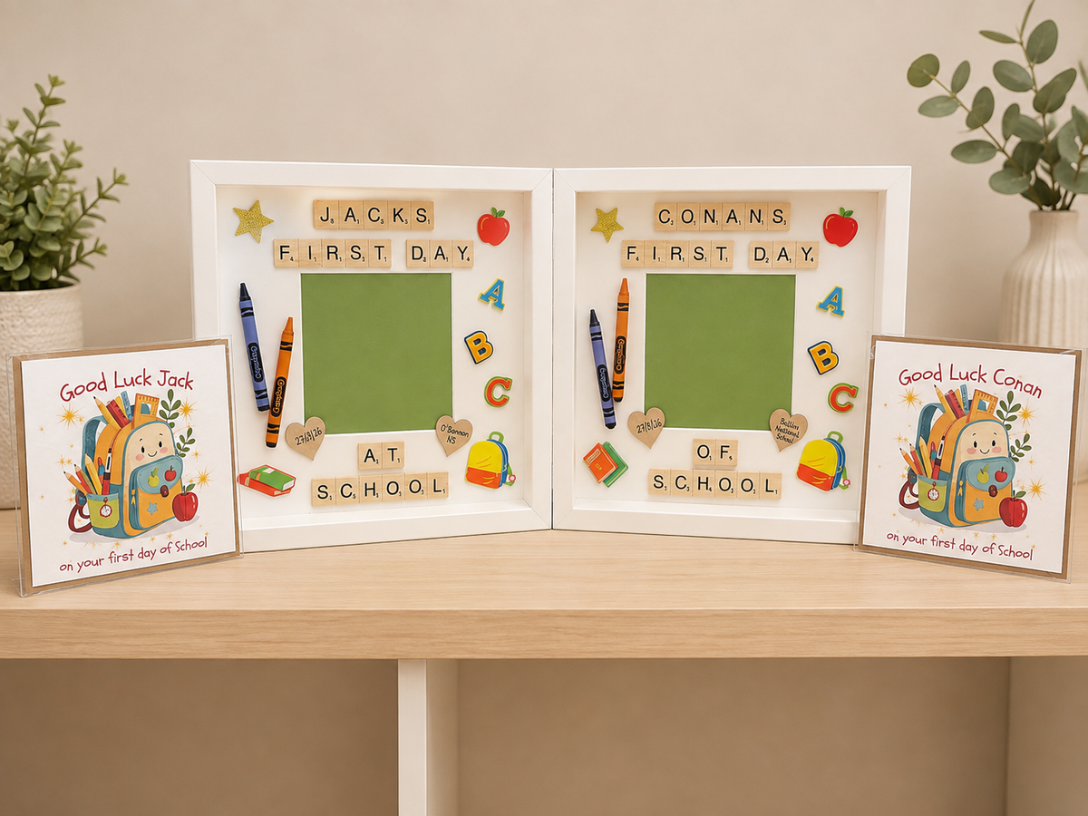 First Day of School Frame Picture Perfect Scrabble
