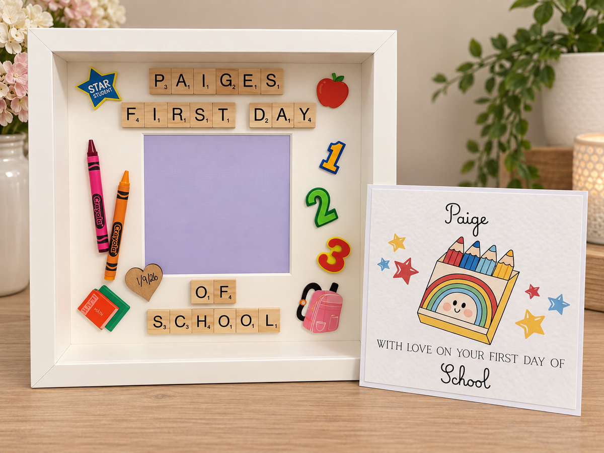 First Day of School Frame Picture Perfect Scrabble