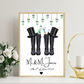 Wellie Boot Wedding Framed Print - Picture Perfect Scrabble
