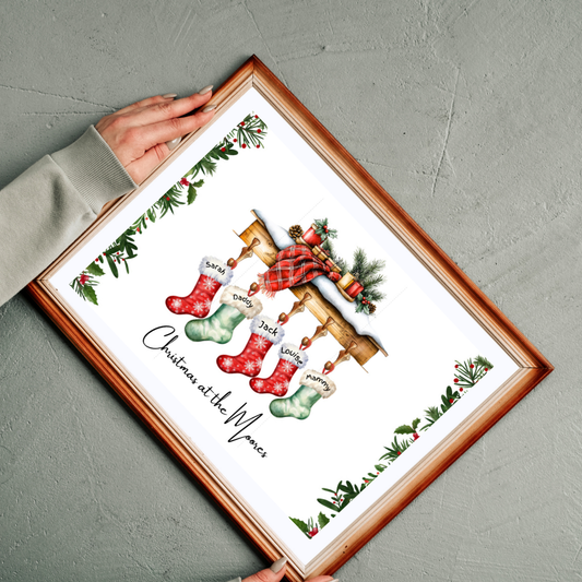 Christmas Stocking Family Print - Picture Perfect Scrabble