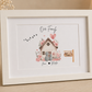 Family Pebble Framed Print Picture Perfect Scrabble