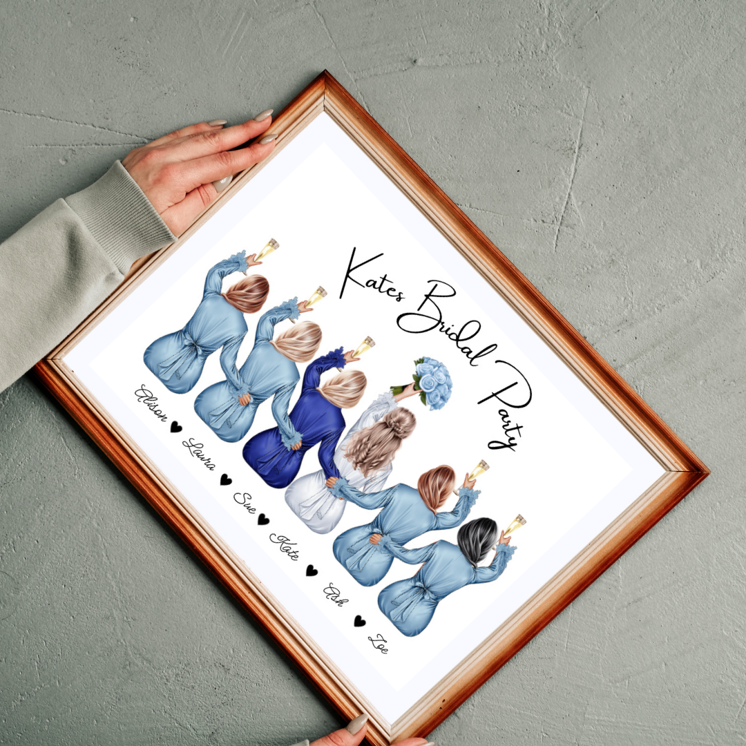 Bridal Party Framed Print - Picture Perfect Scrabble