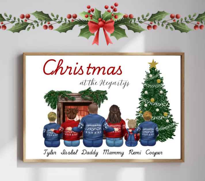 Family Christmas Framed Print