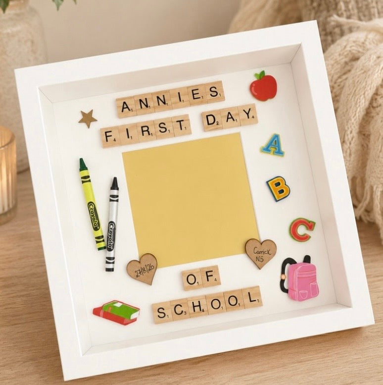 First Day of School Frame Picture Perfect Scrabble