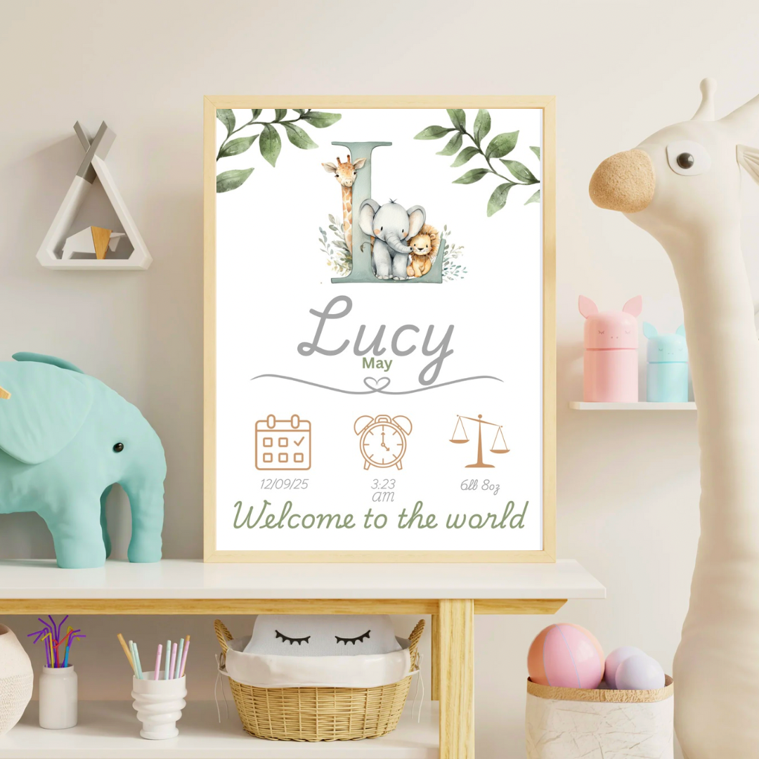 Welcome to the world framed baby Print