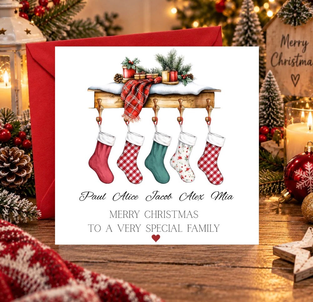 Christmas Stockings Card Picture Perfect Scrabble
