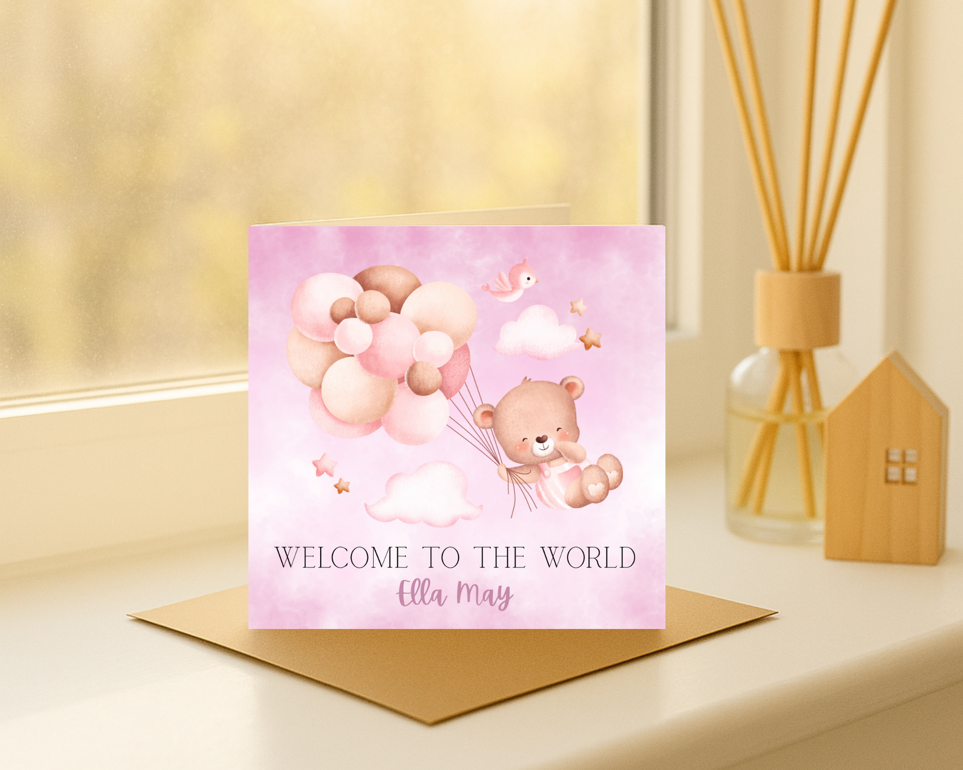 Welcome to the world Baby Card - Picture Perfect Scrabble