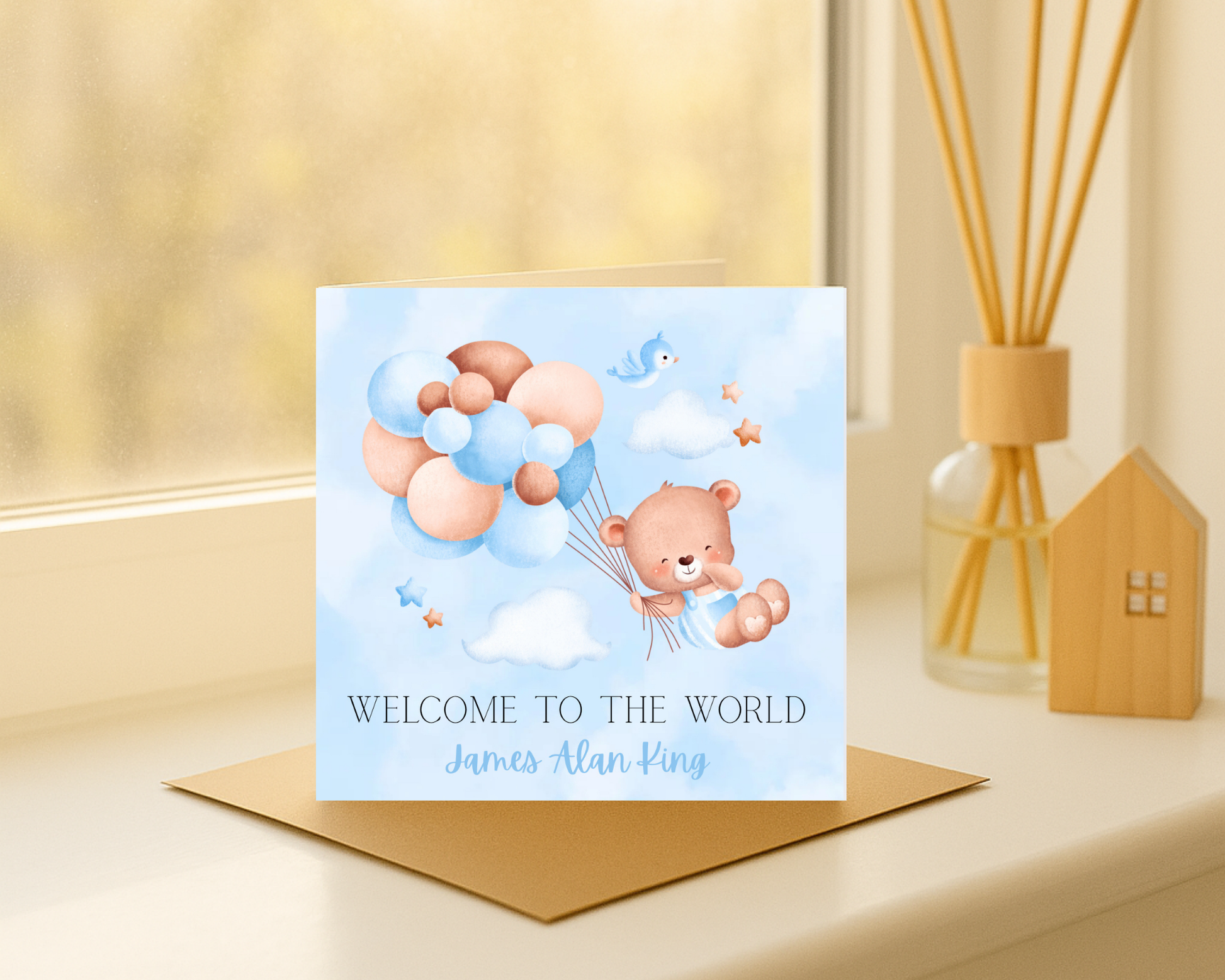 Welcome to the world Baby Card - Picture Perfect Scrabble