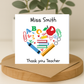 Thank You Teacher Card - Picture Perfect Scrabble