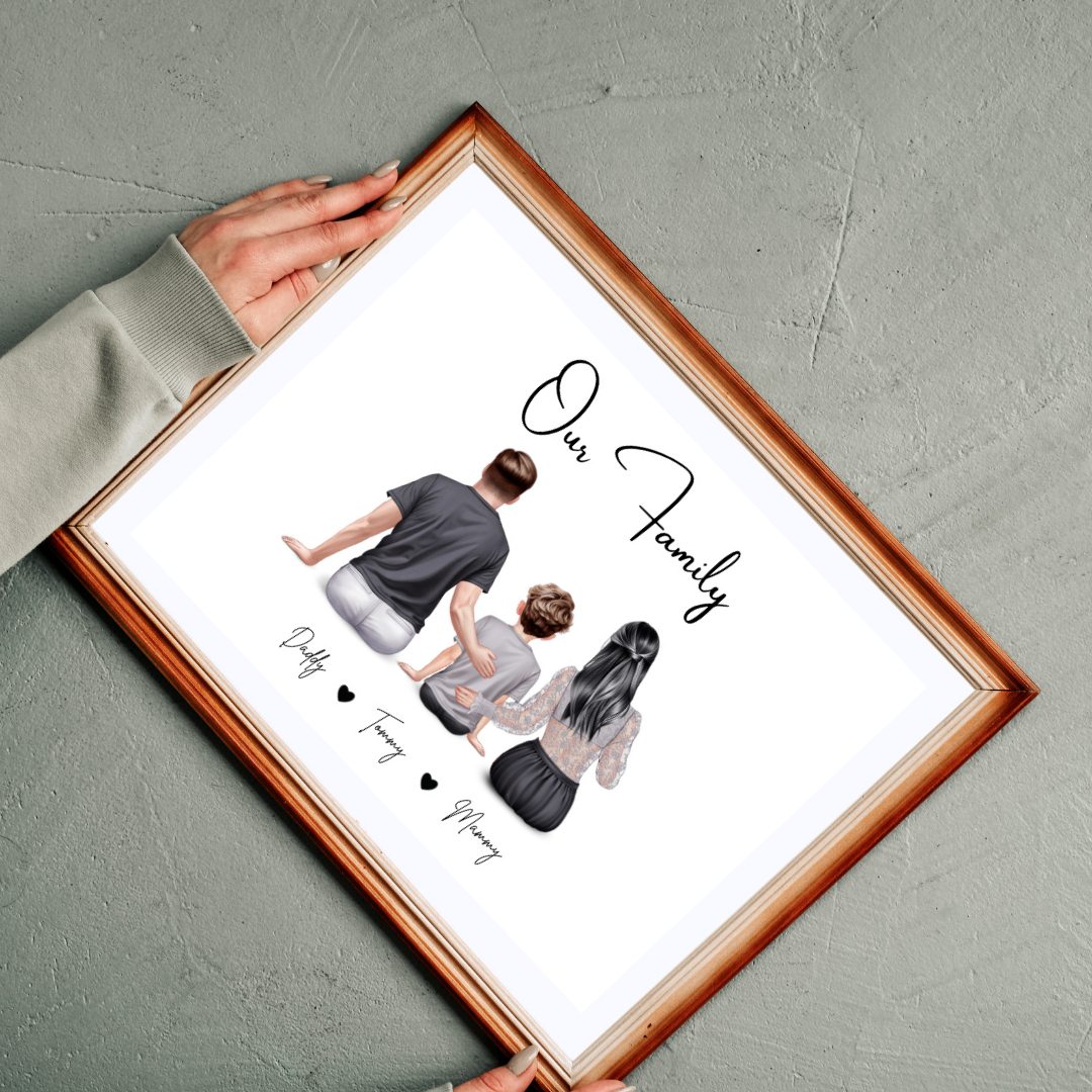 Personalised Family Framed Print - Picture Perfect Scrabble