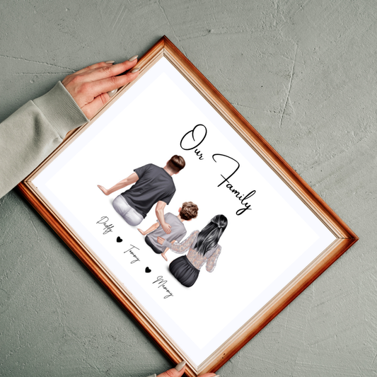 Personalised Family Framed Print - Picture Perfect Scrabble