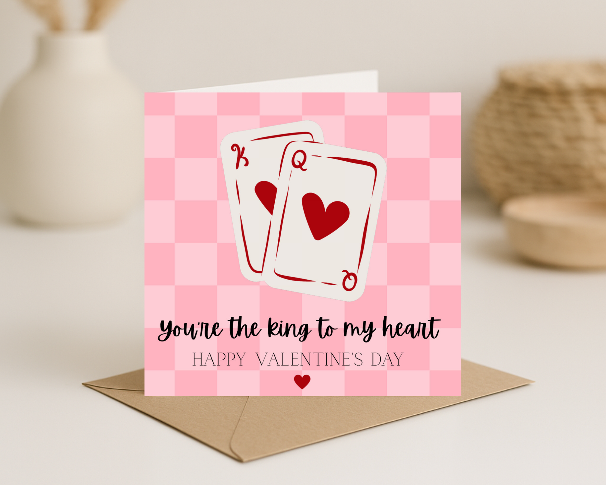 King to my heart Valentines Day Card - Picture Perfect Scrabble