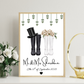 Wellie Boot Wedding Framed Print - Picture Perfect Scrabble