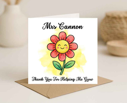 Thank You Teacher Card