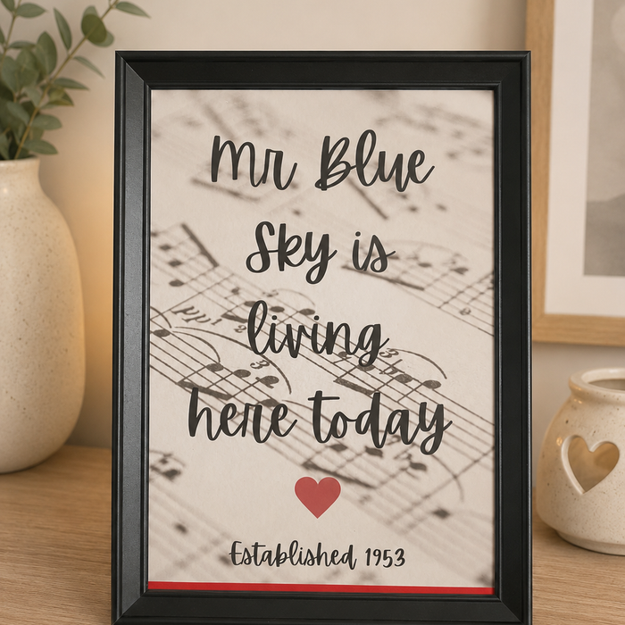 Personalised Lyric Framed Print
