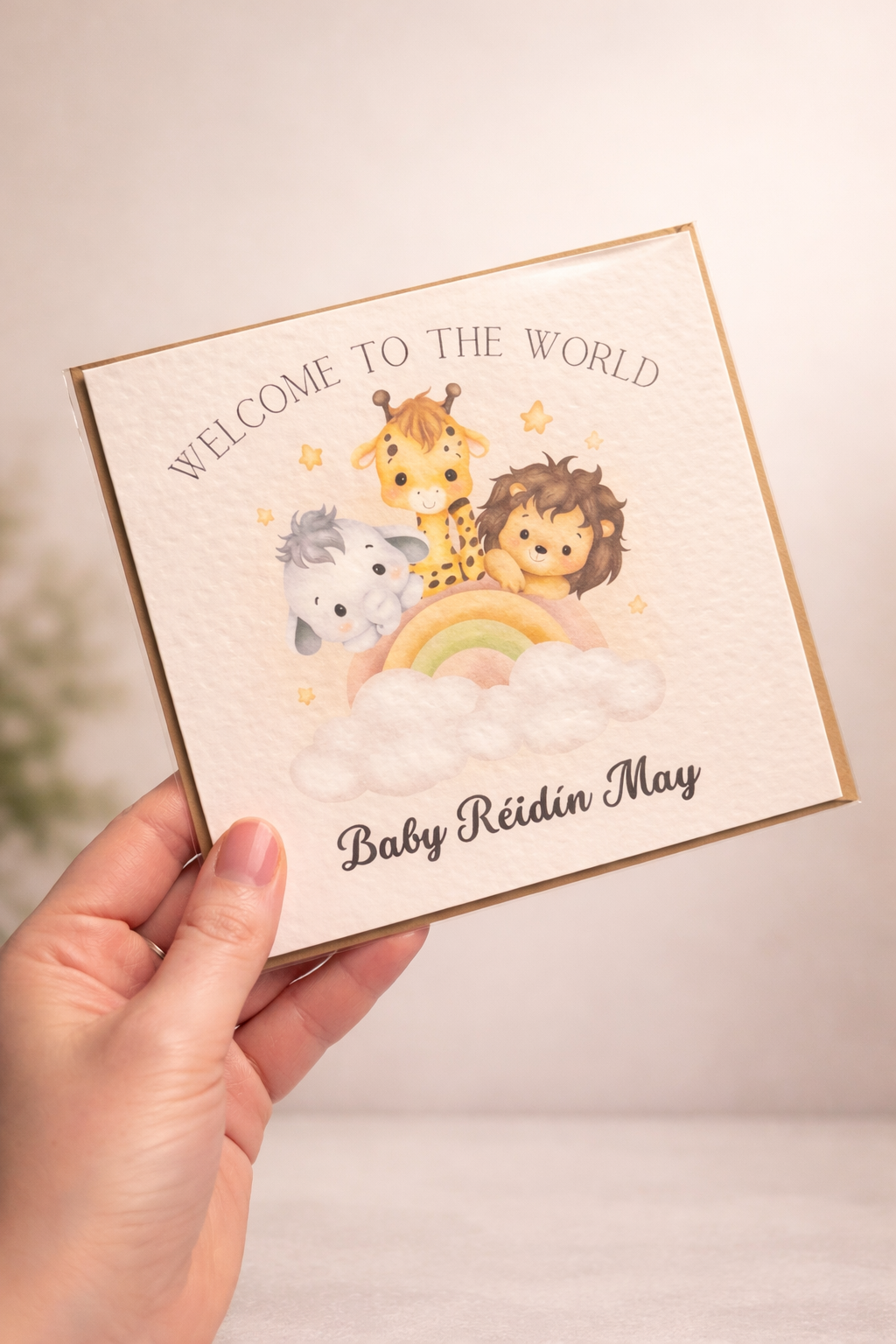 Welcome to the world Baby Card - Picture Perfect Scrabble