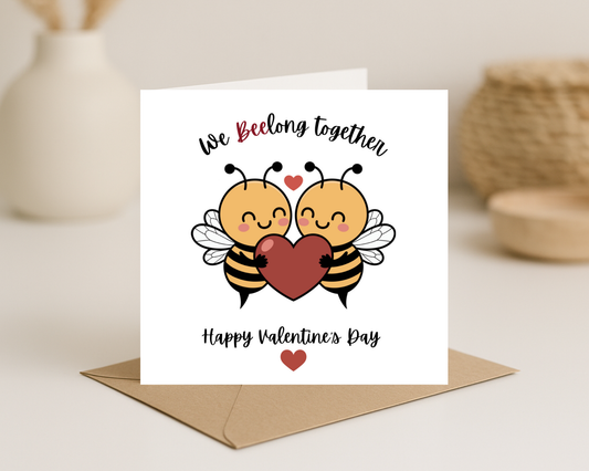 We BEElong together Valentines Day Card - Picture Perfect Scrabble