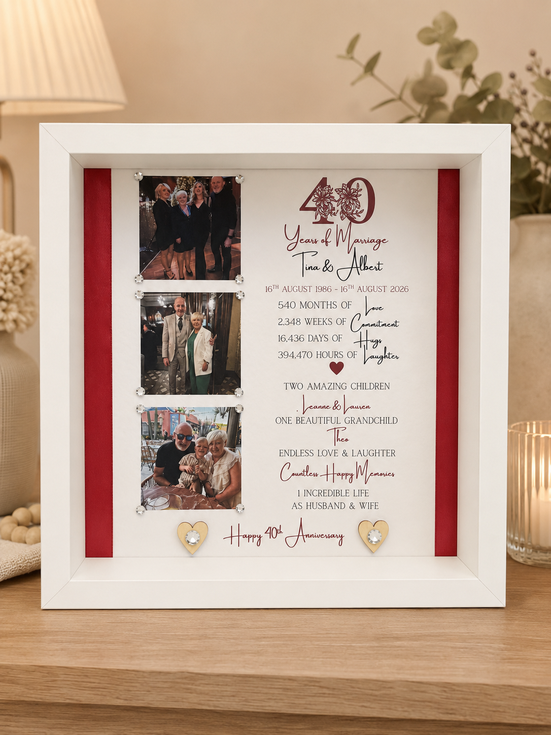 Anniversary Frame Picture Perfect Scrabble