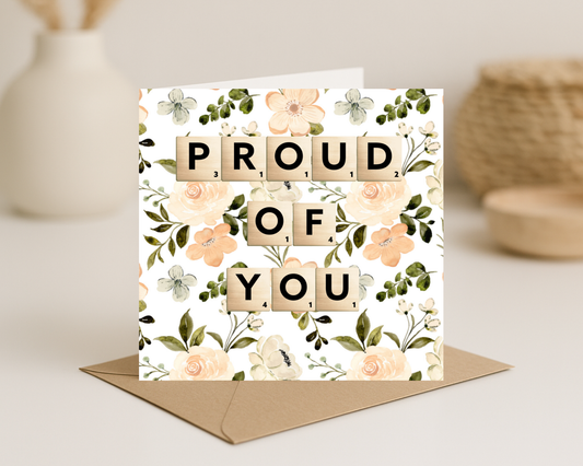 Proud of you card - Picture Perfect Scrabble