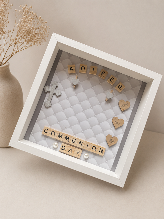 Communion/Confirmation Frame-With Photo - Picture Perfect Scrabble