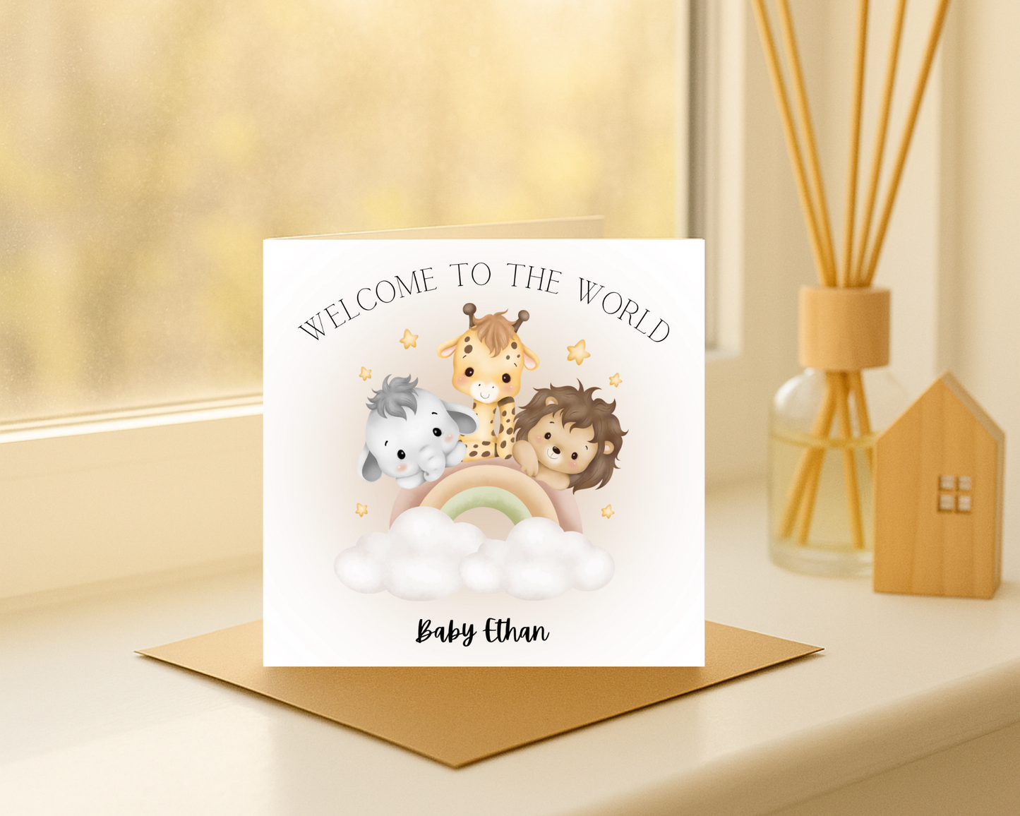 Welcome to the world Baby Card - Picture Perfect Scrabble