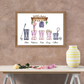 Wellie Boot Framed Family Print - Picture Perfect Scrabble