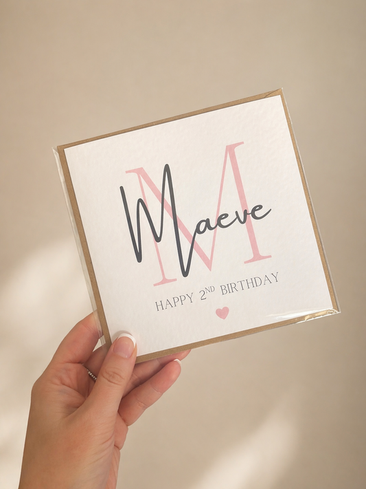 Name Birthday Card - Picture Perfect Scrabble