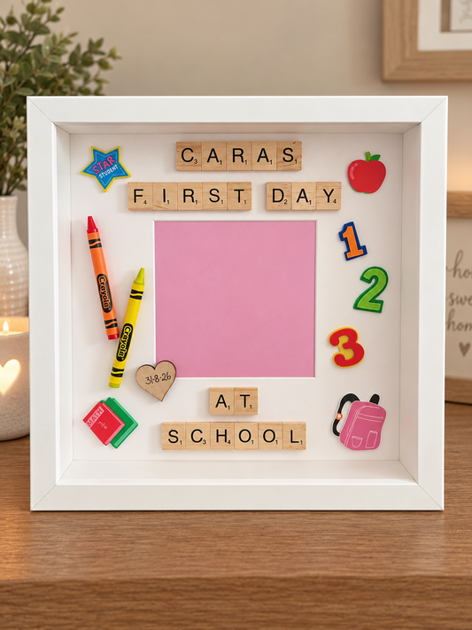 First Day of School Frame Picture Perfect Scrabble