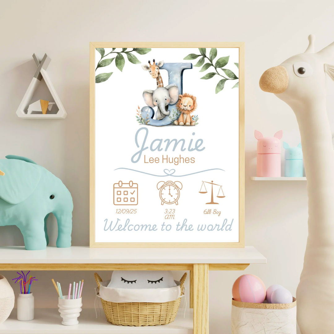 Welcome to the world framed baby Print