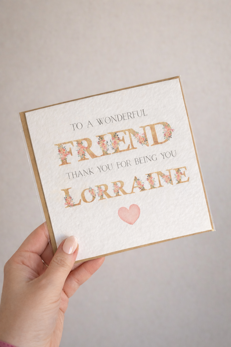 Personalised Happy Birthday Friend Card