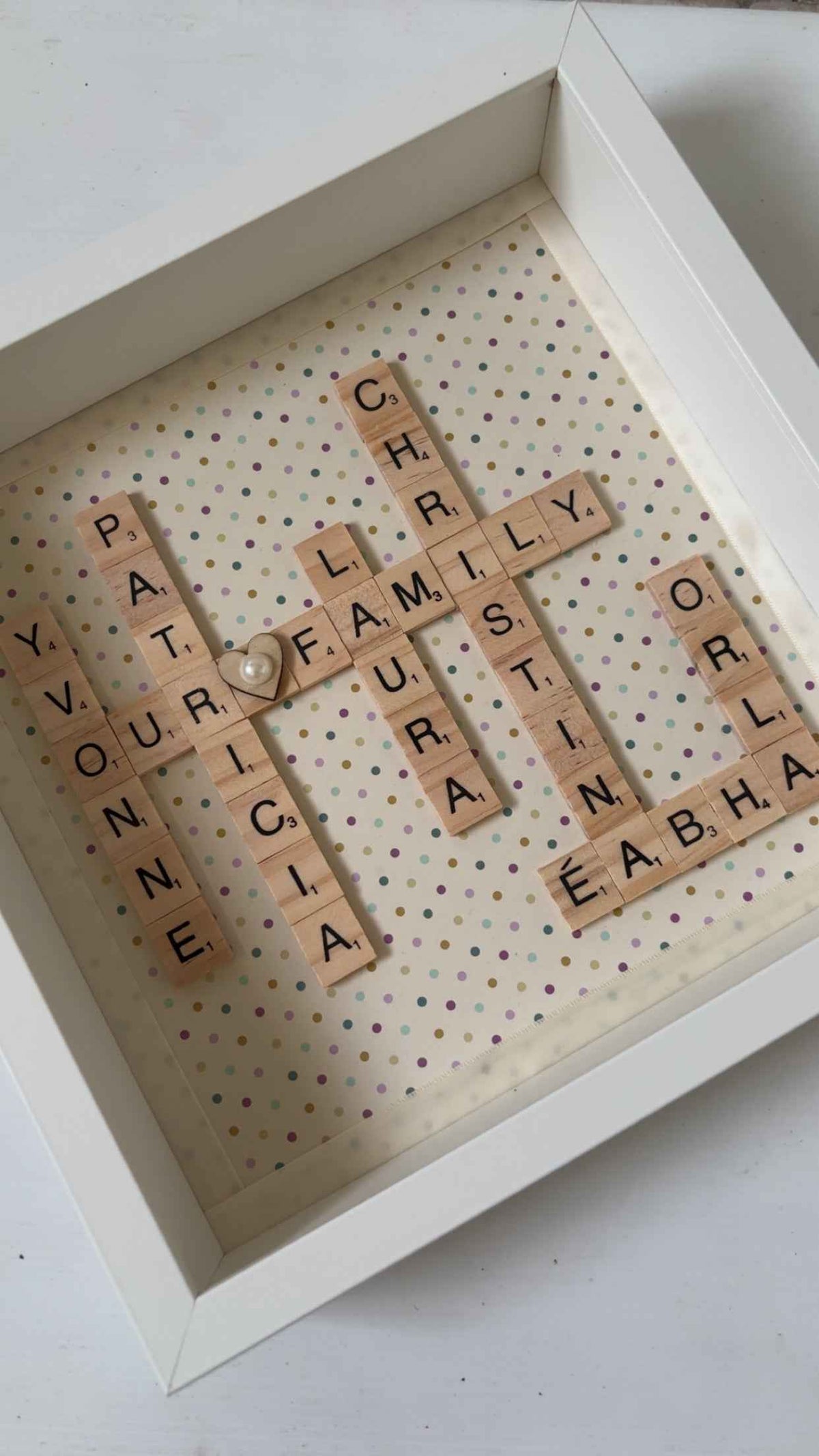 Family Scrabble Frame