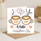 I love you a latte Valentines Day Card - Picture Perfect Scrabble