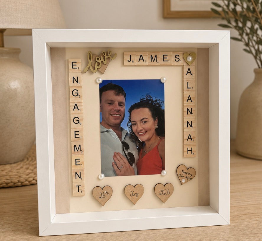 Engagement frames-with Photograph Picture Perfect Scrabble