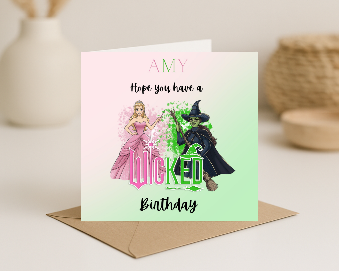 Wicked Personalised Birthday Card - Picture Perfect Scrabble