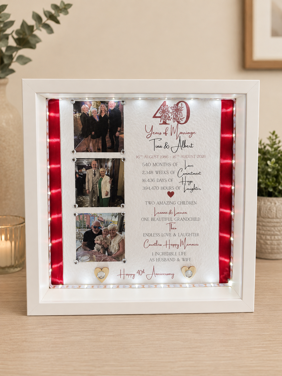 Anniversary Frame Picture Perfect Scrabble