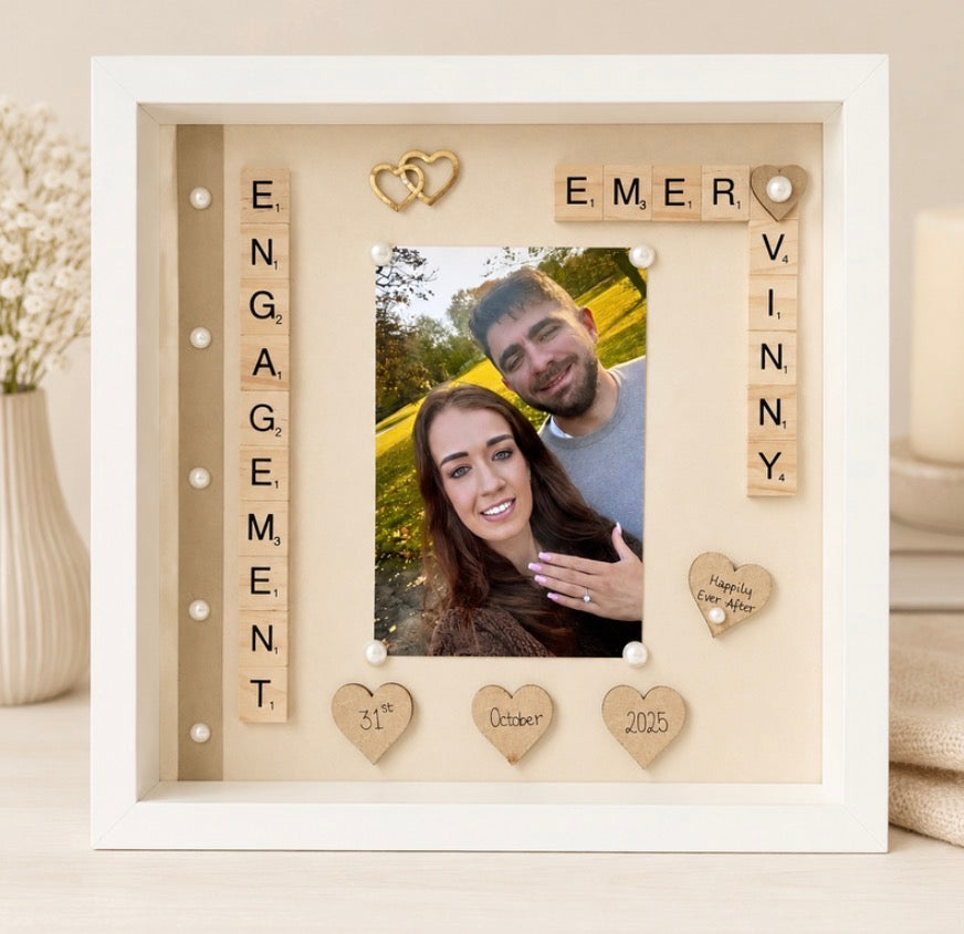 Engagement frames-with Photograph Picture Perfect Scrabble
